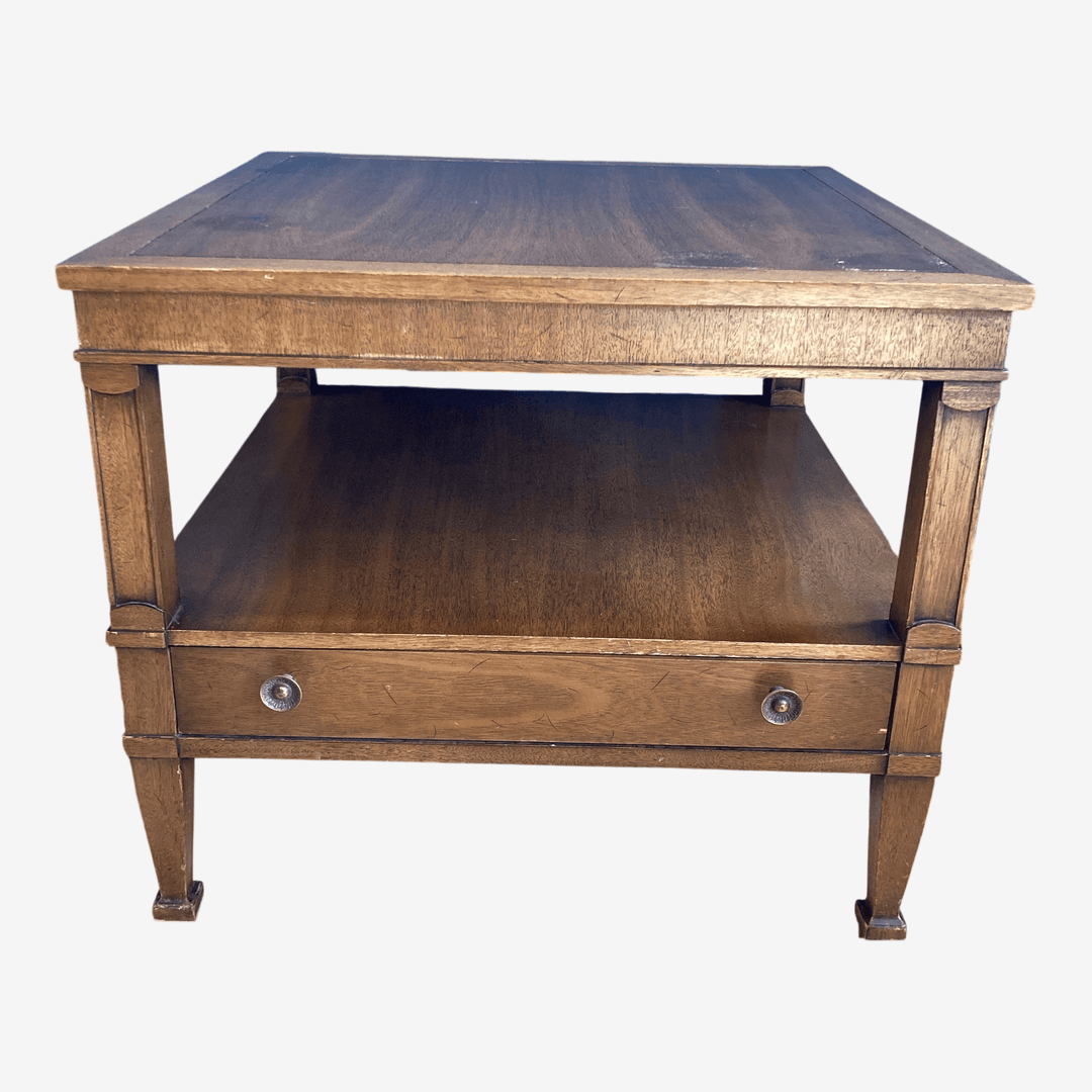 Midcentury Drexel Triune Side Table With Drawer | Drexel - $290 Midcentury Drexel Triune Side Table With Drawer | Drexel - $290